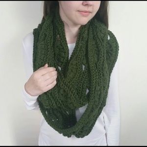 Handmade Chunky Lace Crochet Scarf